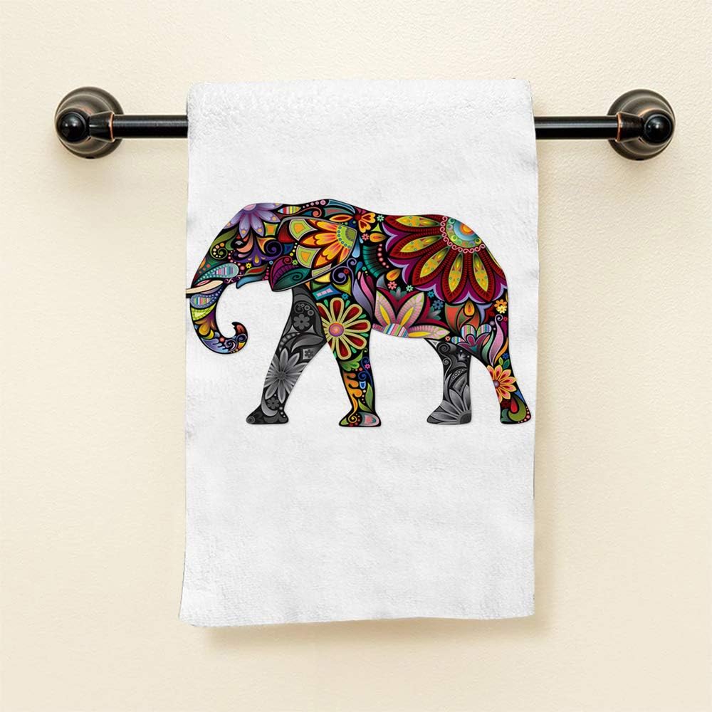 HGOD Designs Mandala Elephant Hand Towel - 15X30
