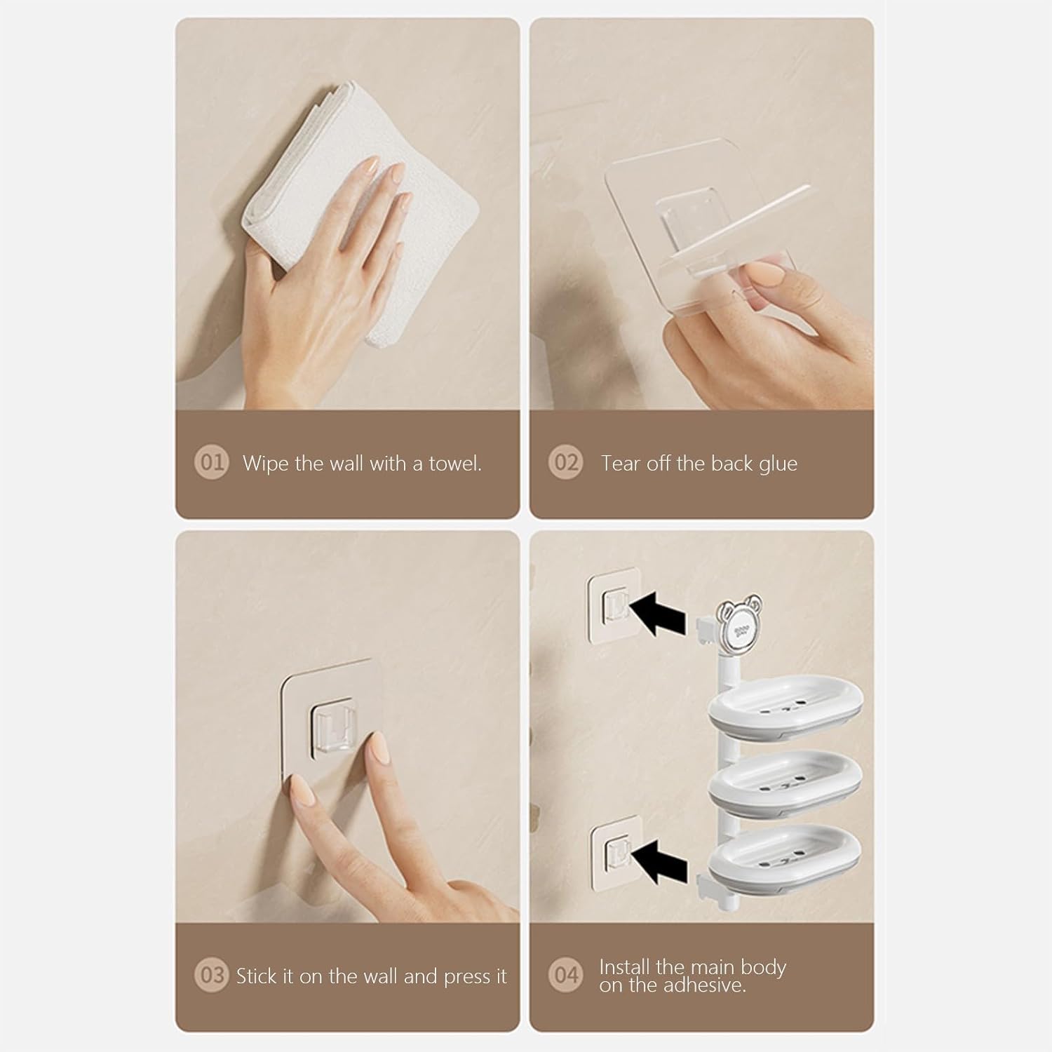 3 Tier Rotating Bar Soap Holder for Shower