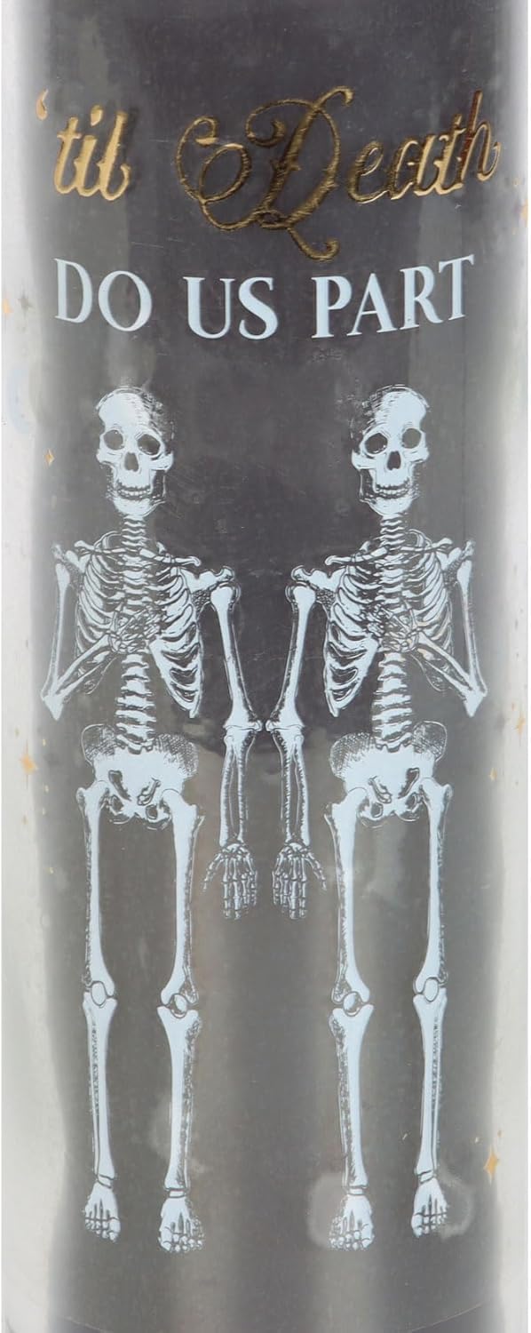 Til Death Do Us Part Amber Noir Tube Candle - Gothic Wedding Gift 1