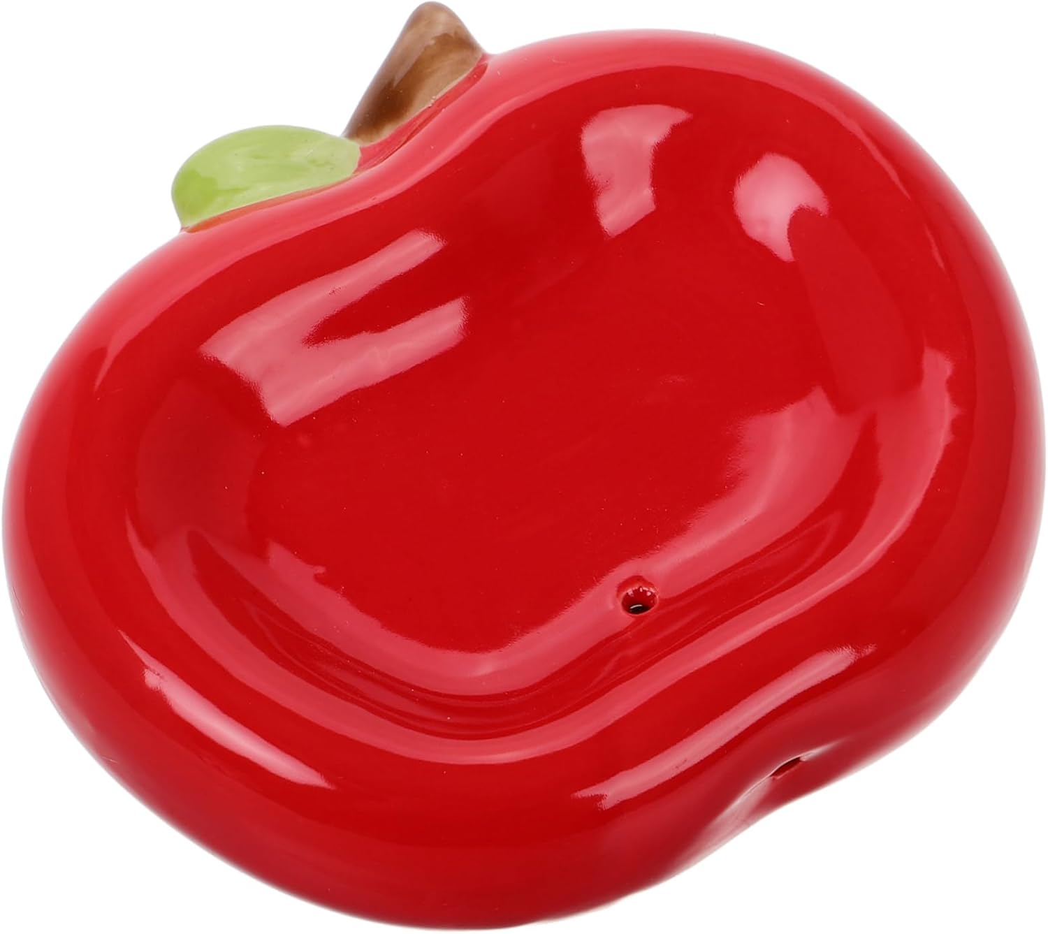 Fondotin Apple Shaped Ceramic Soap Tray with Drainage Hole