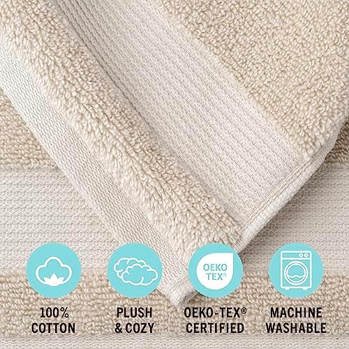 Martha Stewart Cotton Towel Set Of 6 Beige