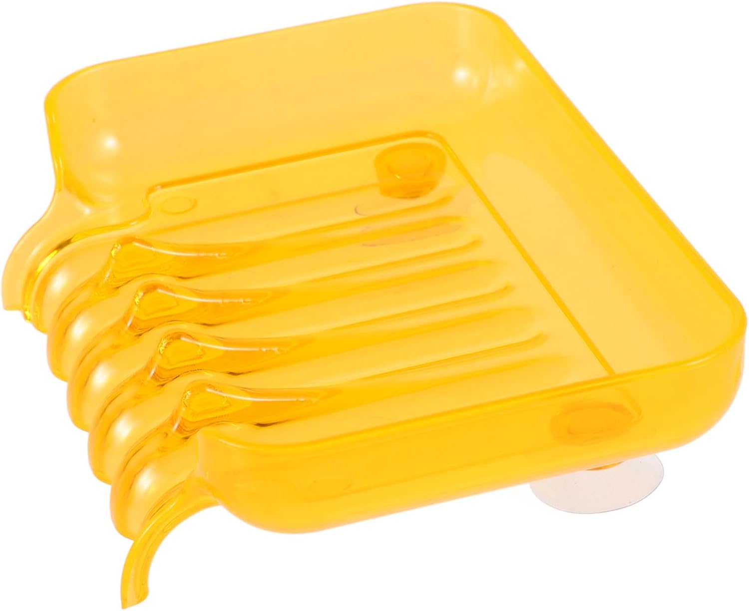 Cabilock Orange Soap Dish with Suction Cup and Sponge Holder