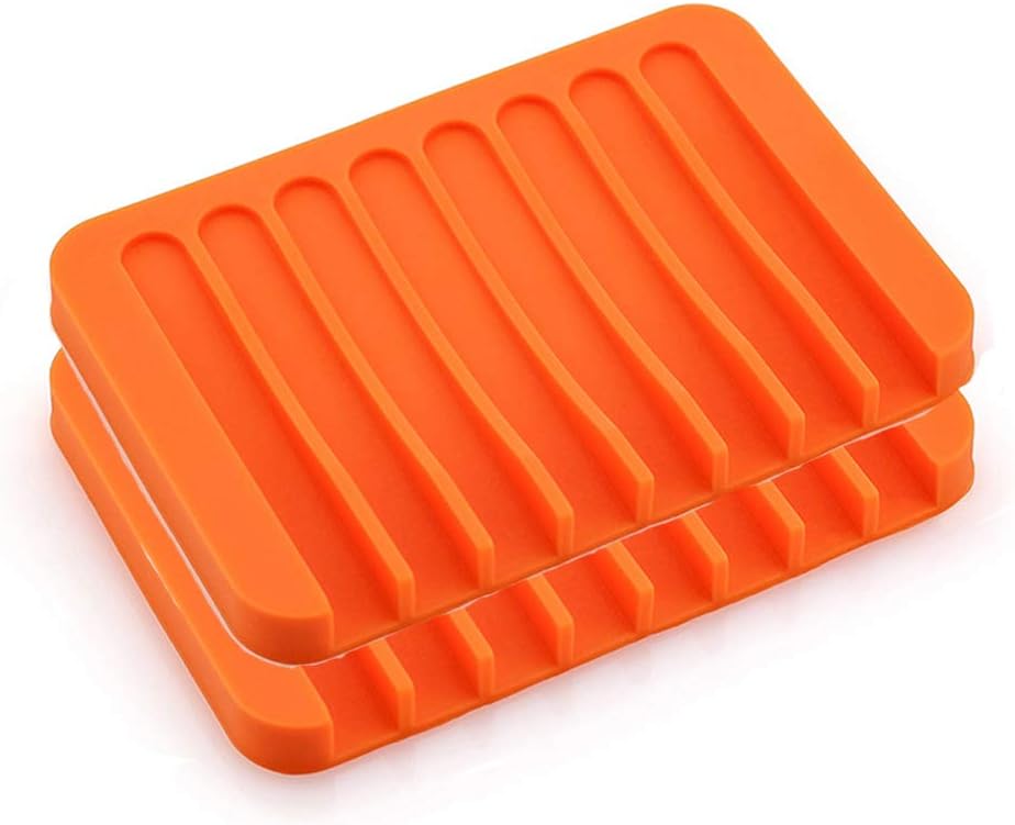 2 Pieces Automatic Drain Soap Dish Waterproof and Easy to Clean