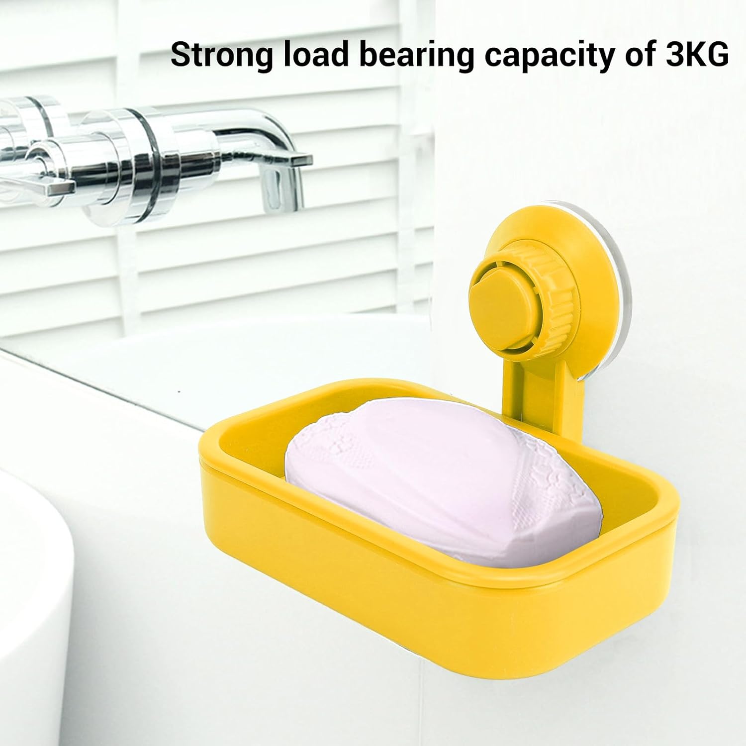 Luqeeg 3KG Load Capacity Suction Soap Holder for Bathroom and Kitchen