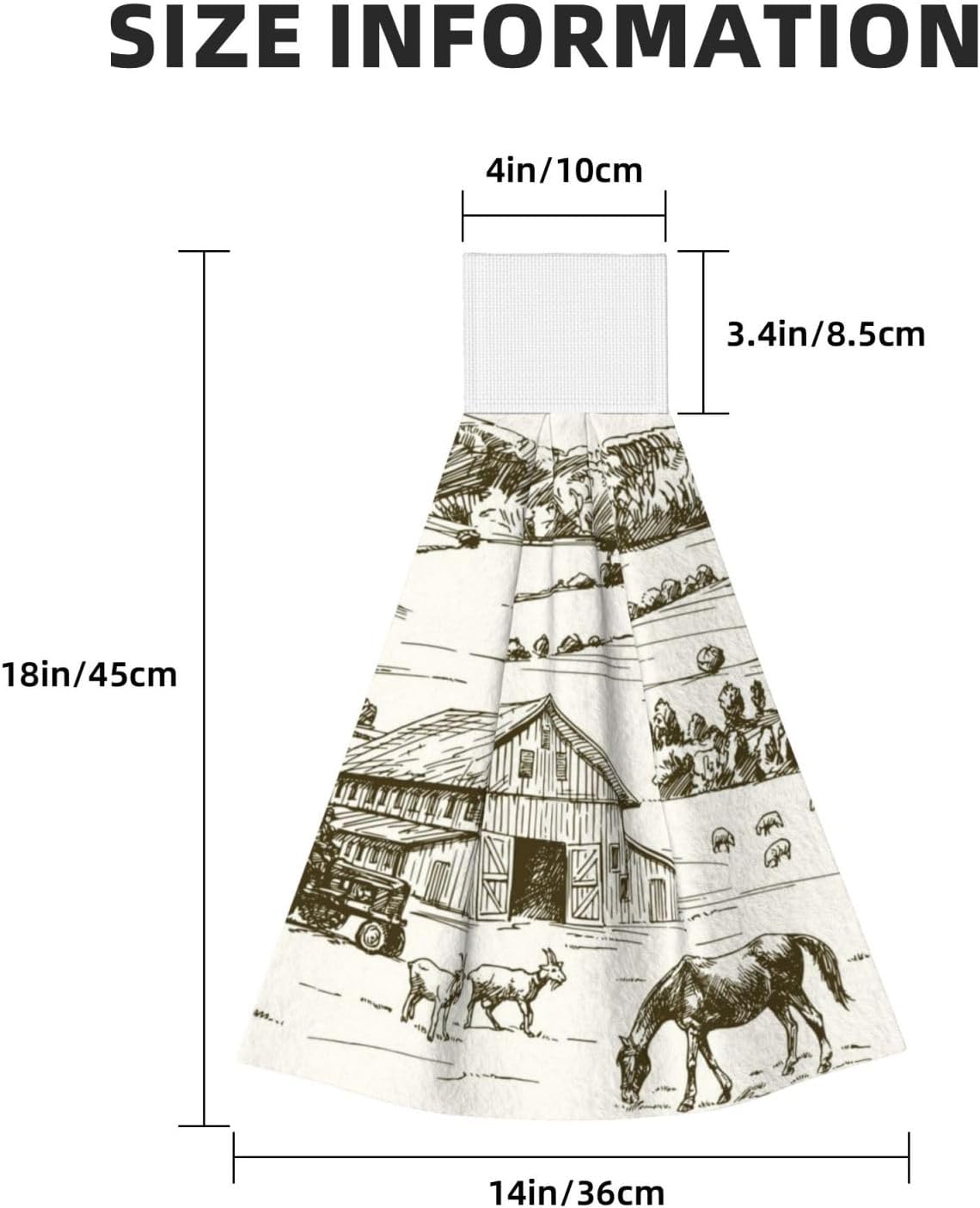 Farm Animals Print Coral Velvet Hand Towels Absorbent Durable
