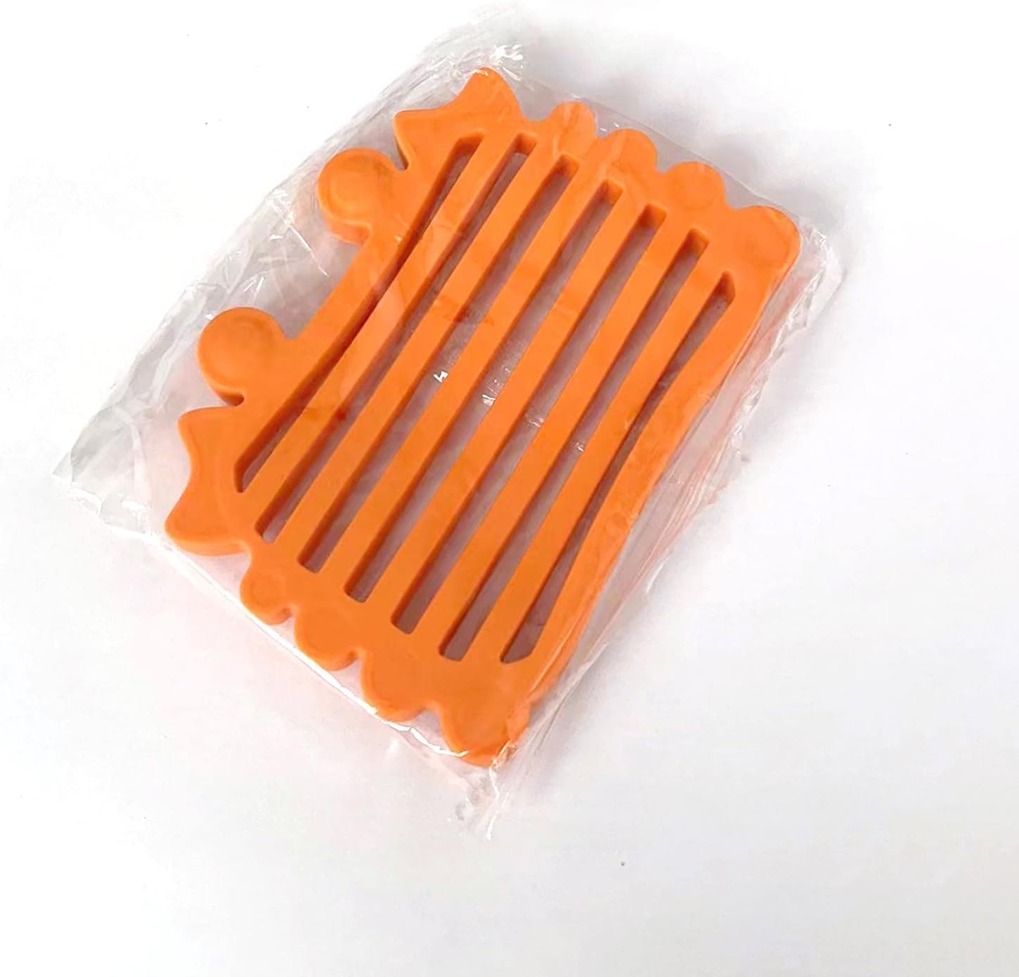Multipurpose Silicone Soap Dish Non-Slip Self Draining Holder Orange