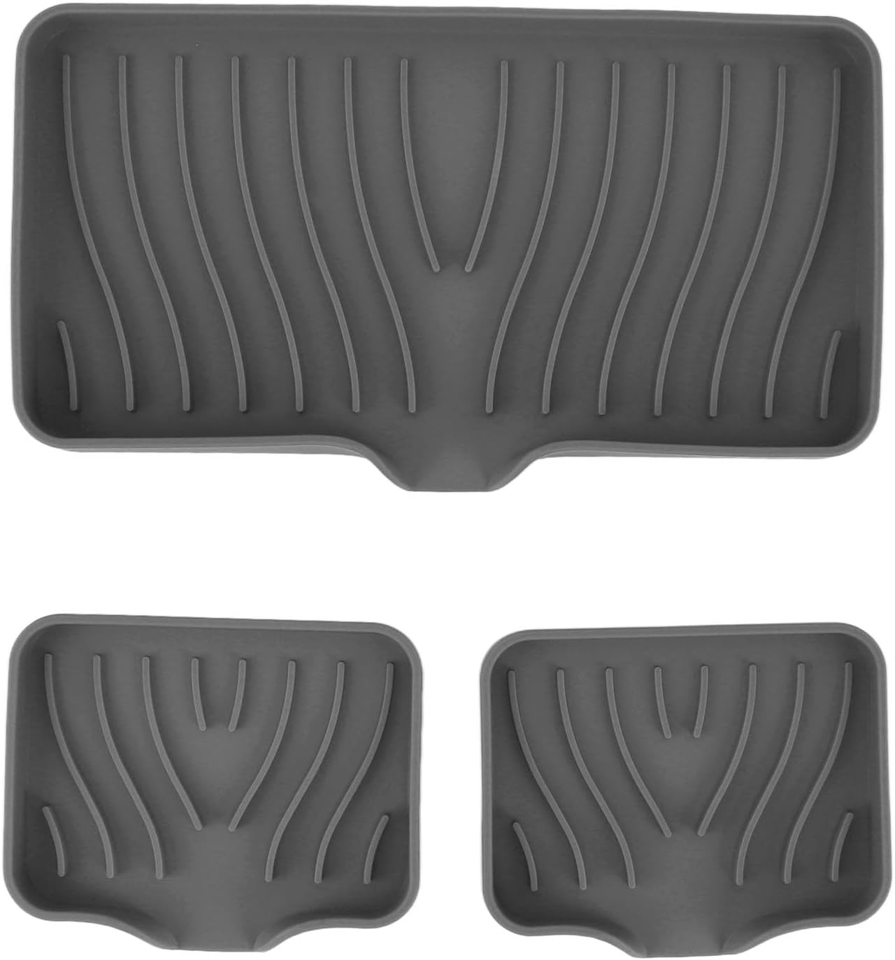 Beufee 3 Pack Silicone Soap Trays - Drainable Bath and Kitchen Holders
