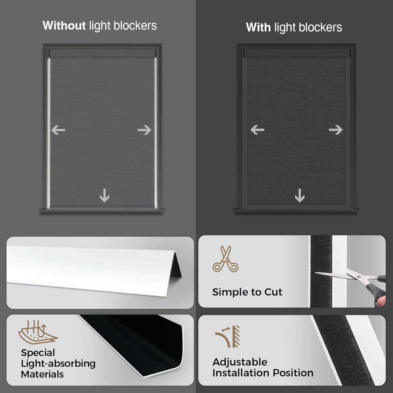 HeyBlinds Motorized Blinds with Remote and Alexa Compatibility