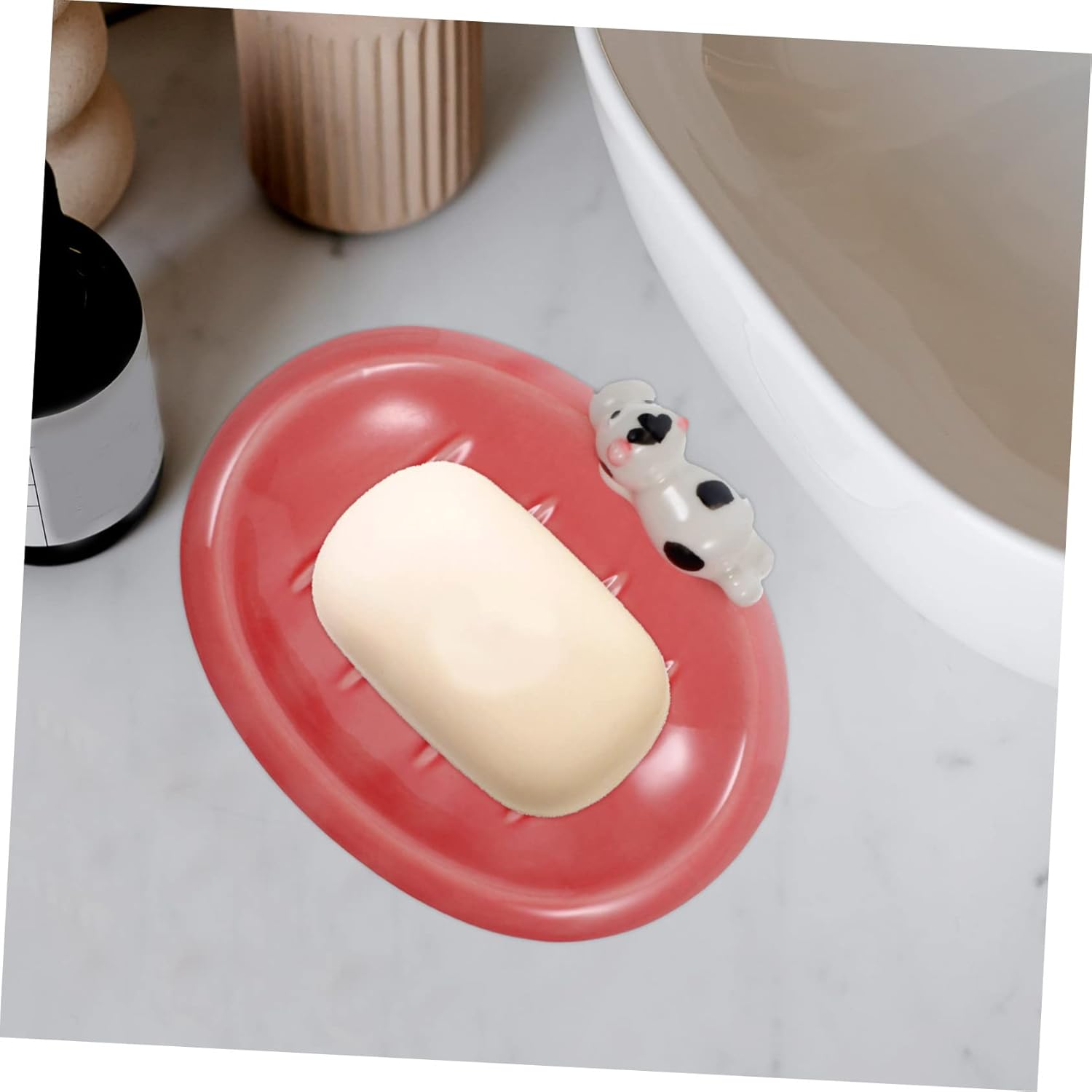 Mobestech Adorable Cartoon Soap Holder Drainage Dish