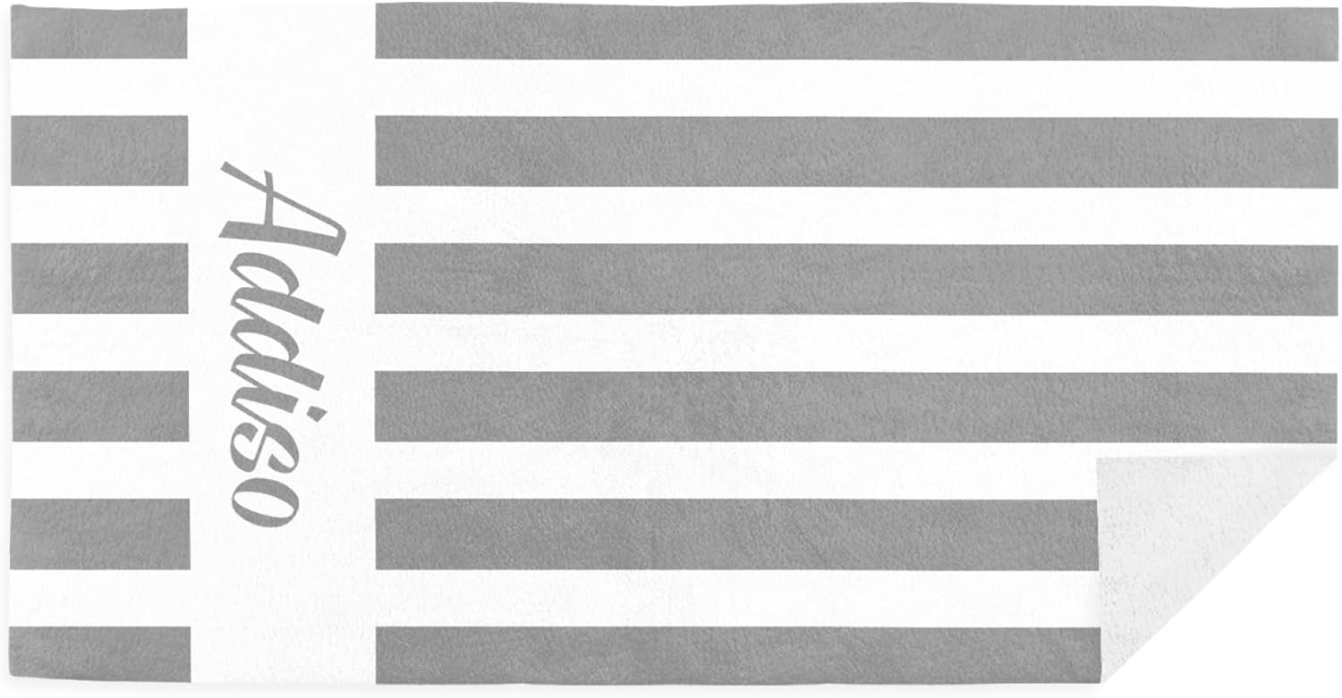 Personalized Beach Towel - Quick Dry Microfiber with Name 60 X 30 Inch