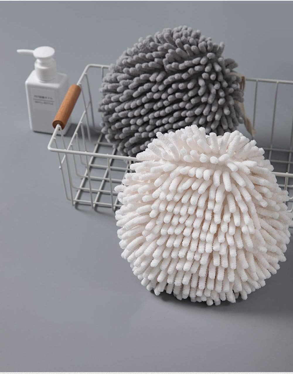 Soft Absorbent Chenille Hand Towels Set of Two