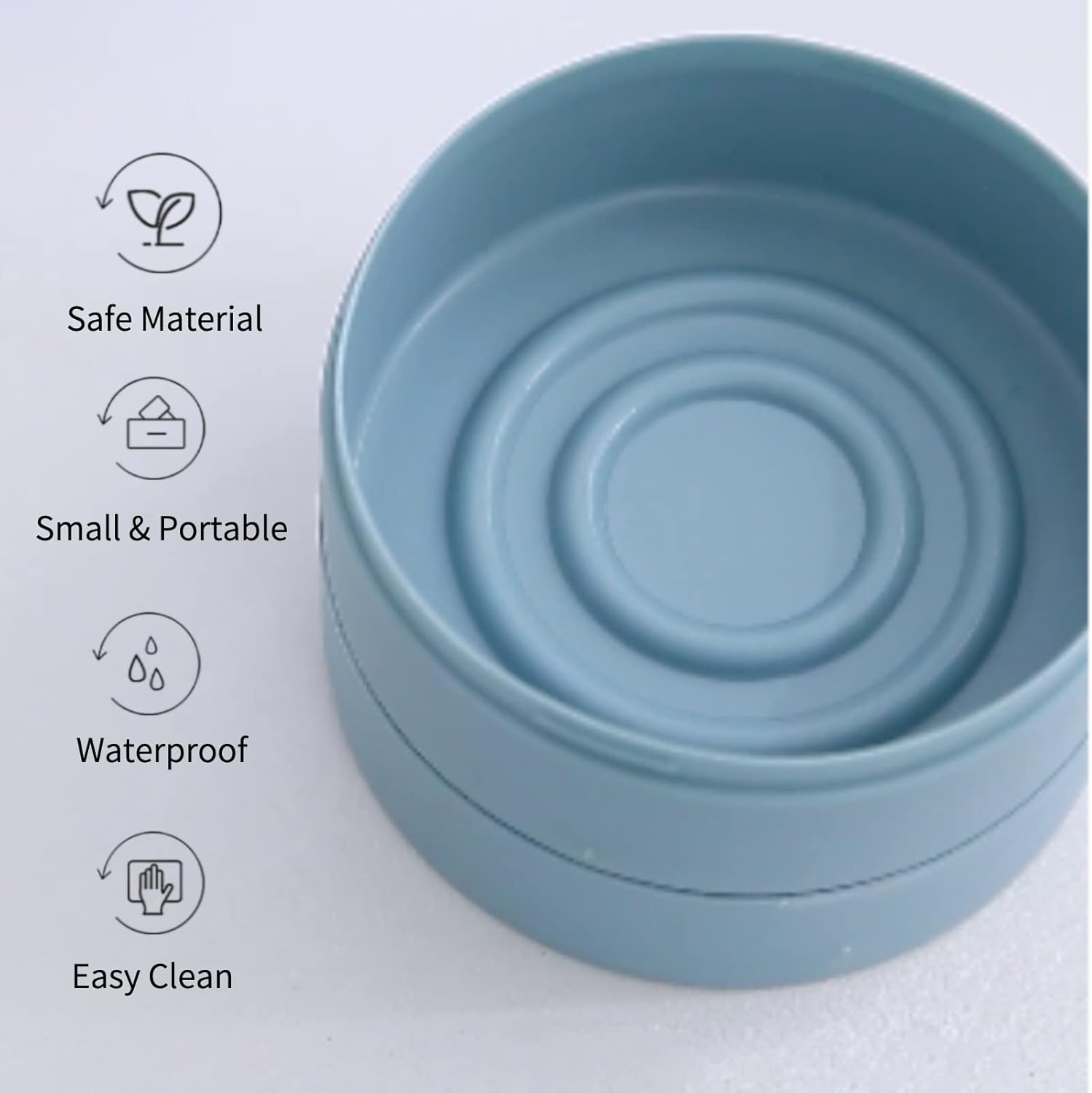 2 PCS Round Portable Soap Container with Lid