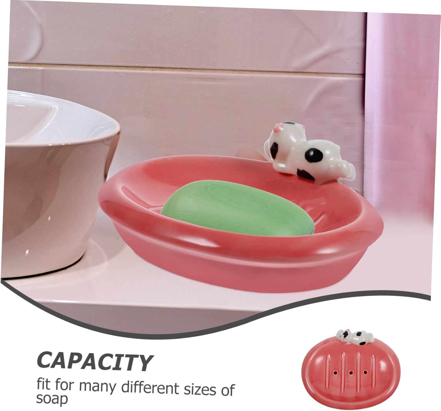 Mobestech Adorable Cartoon Soap Holder Drainage Dish
