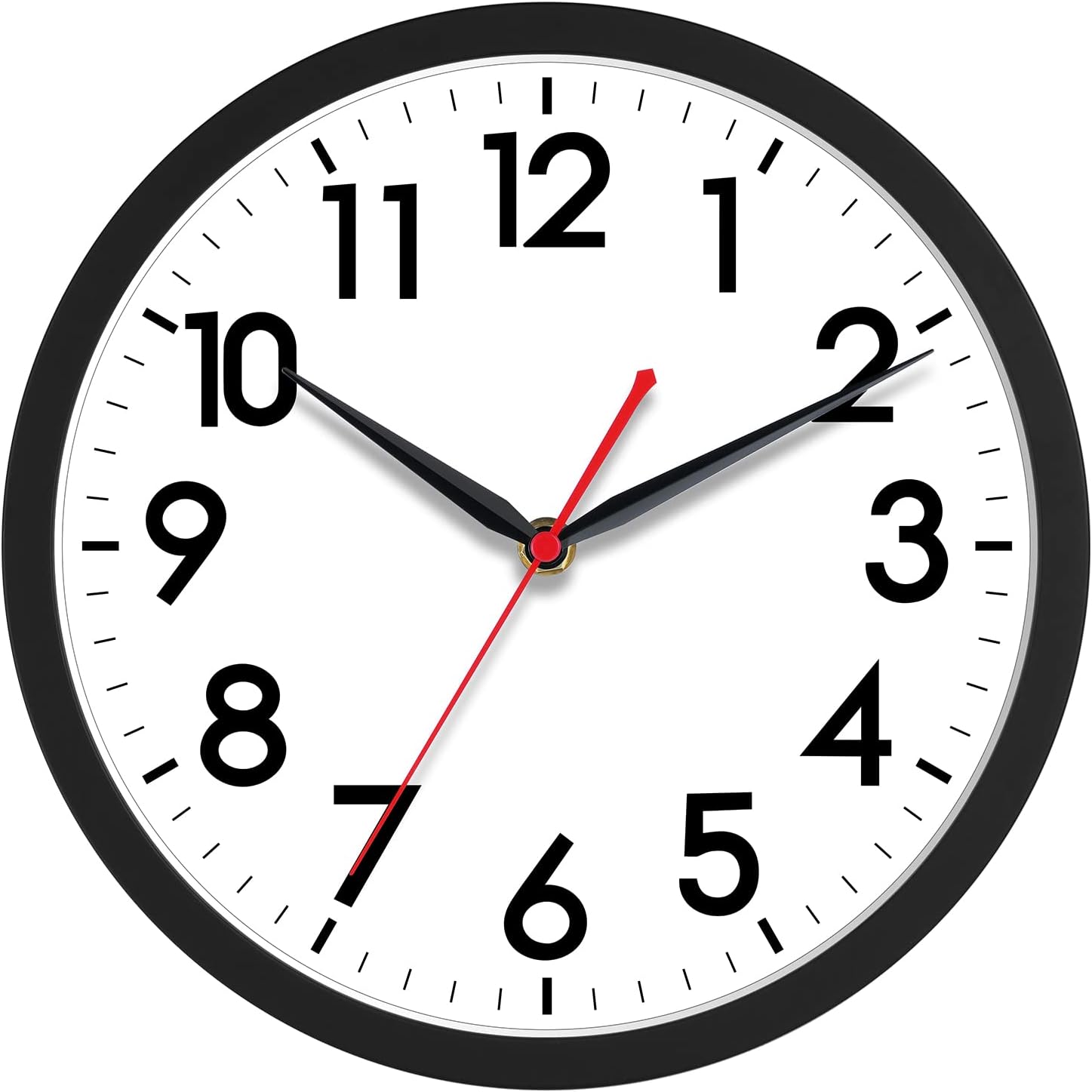 AKCISOT Wall Clock 10 Inch Silent Non-Ticking Modern Design Clock