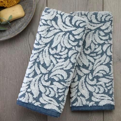 SKL Home Renan Hand Towel 2pc Set Blue Oxford