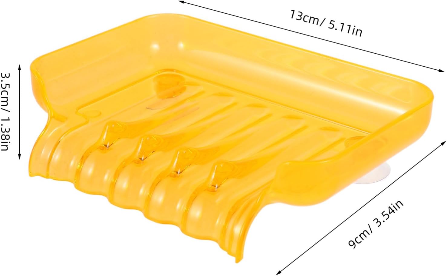 Bathroom Orange Soap Dish with Suction Cups