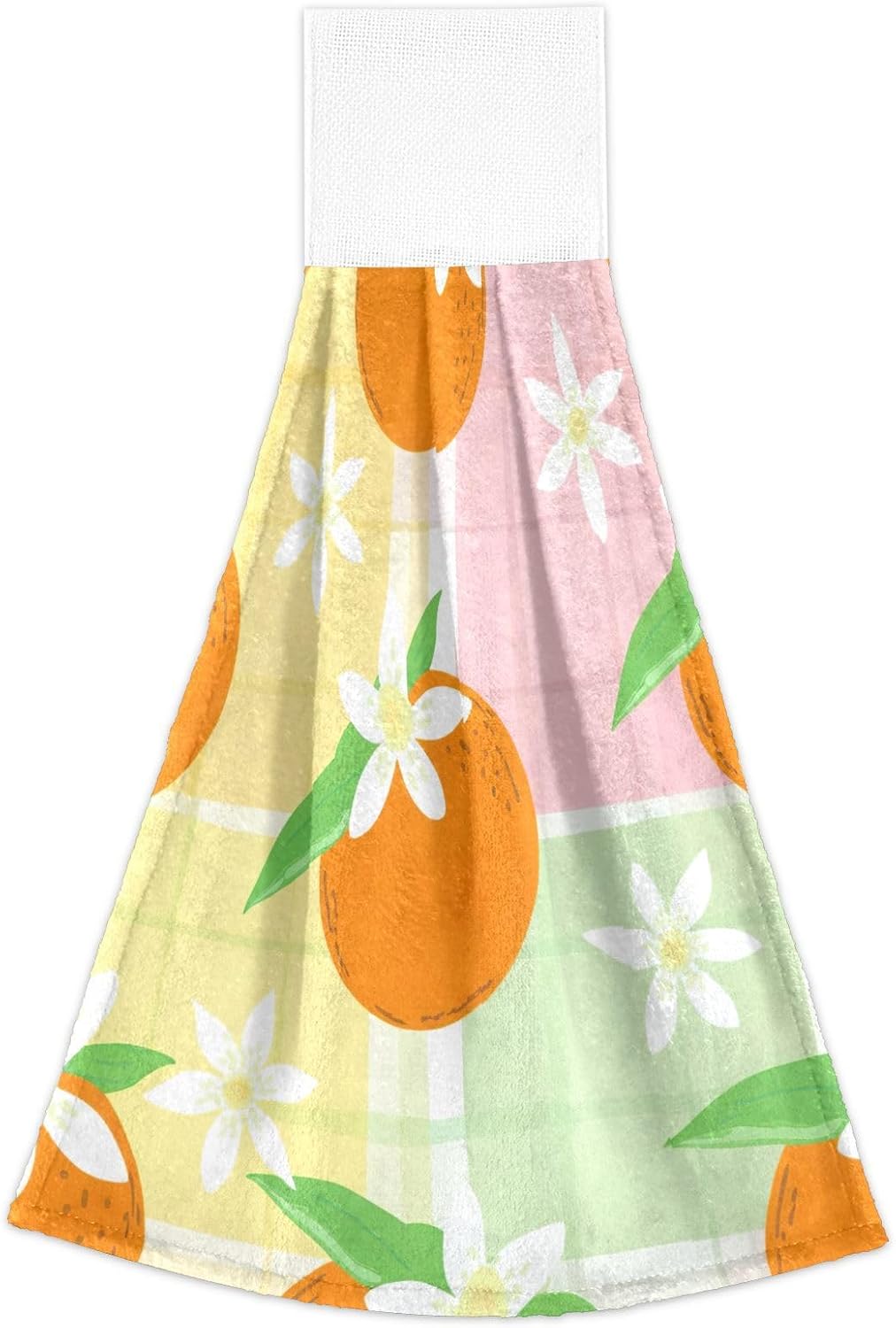 RPLIFE Bath Towels Set of 2 Cute Orange Green Leaves
