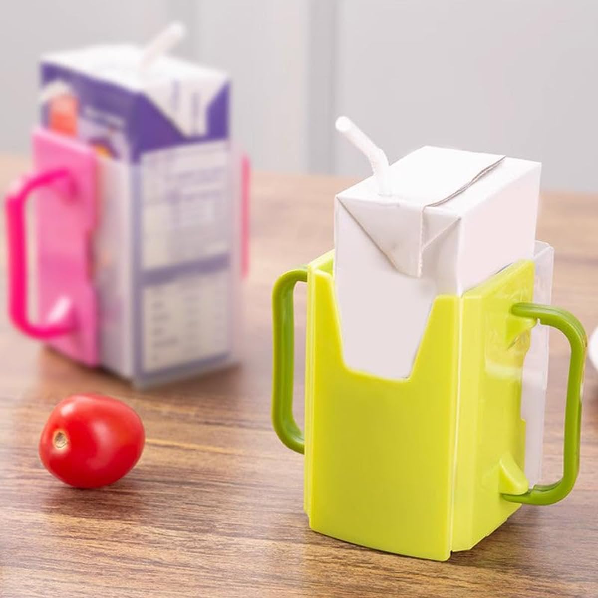 Adjustable Anti-Squeeze Cup Holder for Kids Pink