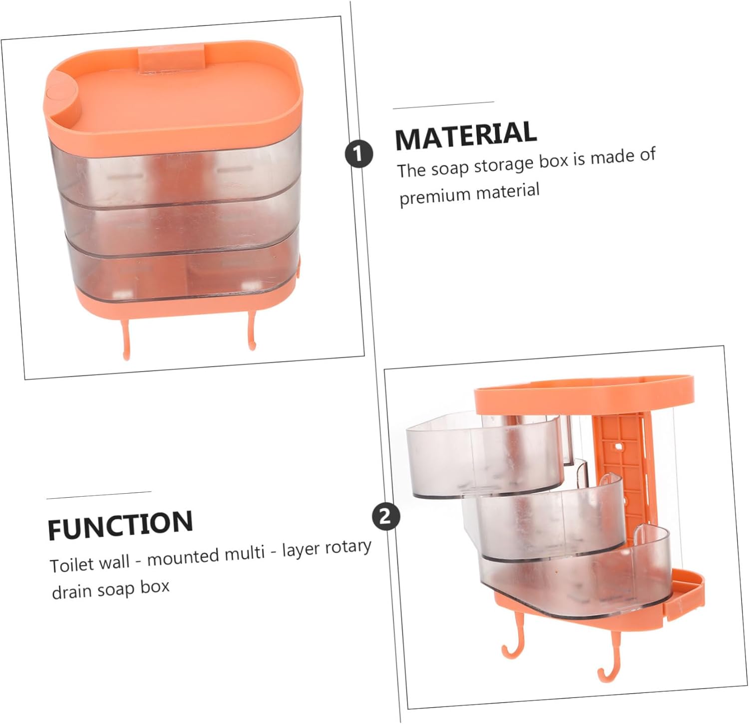 Holibanna Rotating Soap Holder for Bathroom