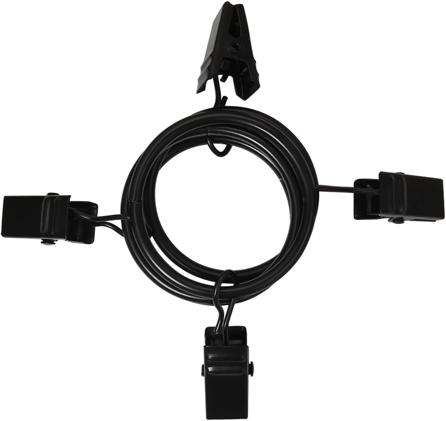 40 Pack Curtain Clips with Rings Black 126 in Diameter