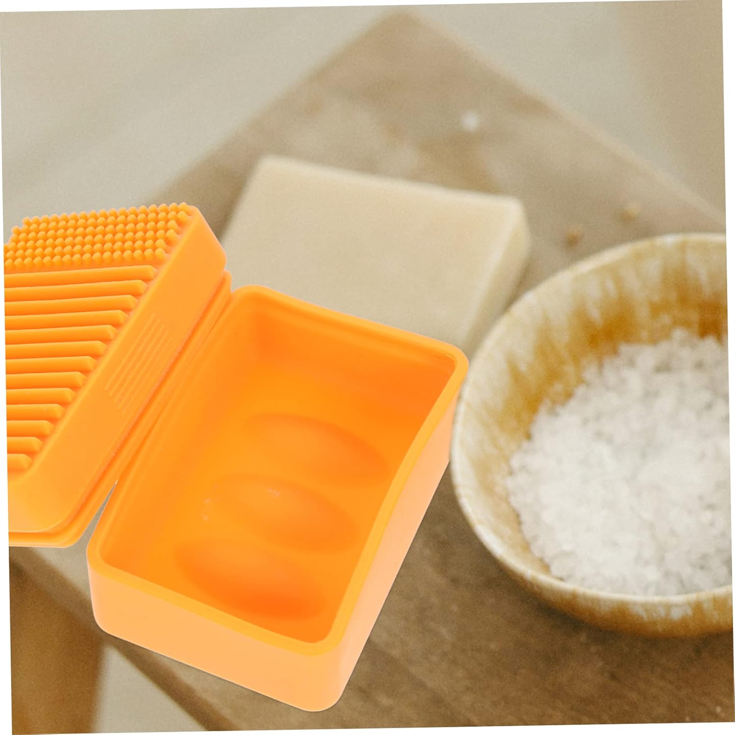 Portable Silicone Soap Dish Holder for Travel and Bathroom
