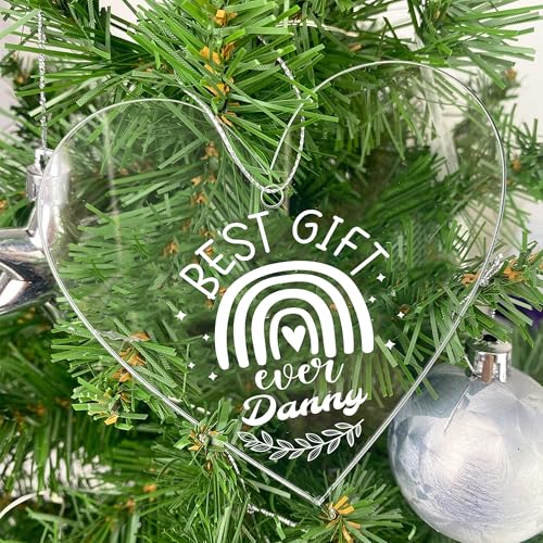 Jasilon First Christmas Baby Ornament - Personalized Acrylic Gift for New Parents