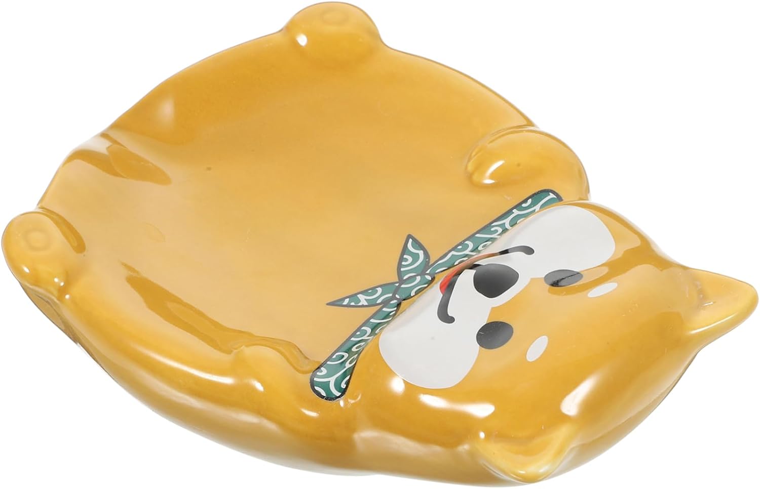 BUGUUYO Dog Shape Soap Holder Ceramic Bathroom Kitchen Organizer