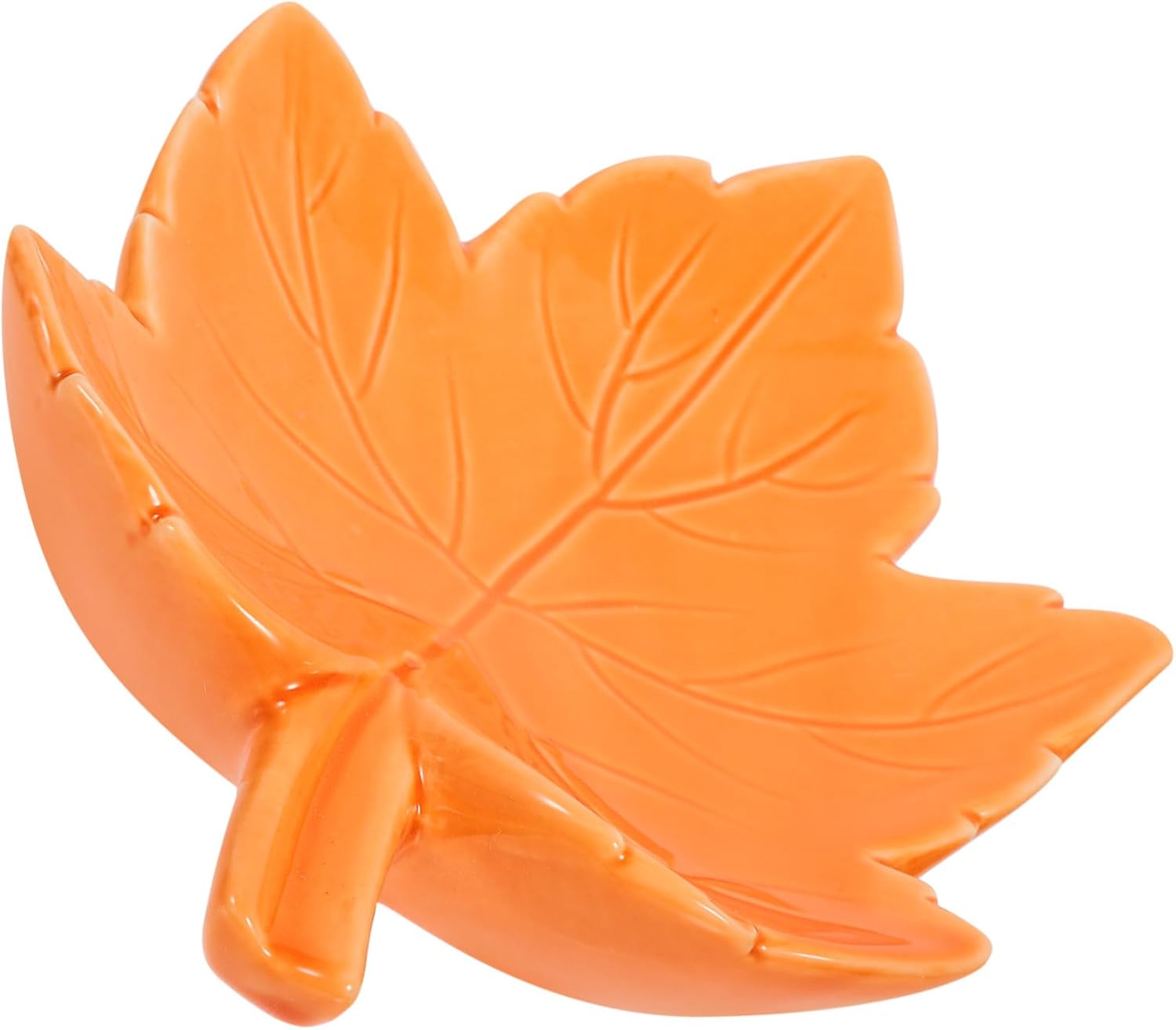 Homoyoyo Leaf Shaped Ceramic Soap Dish - Self-Draining Vanity Organizer