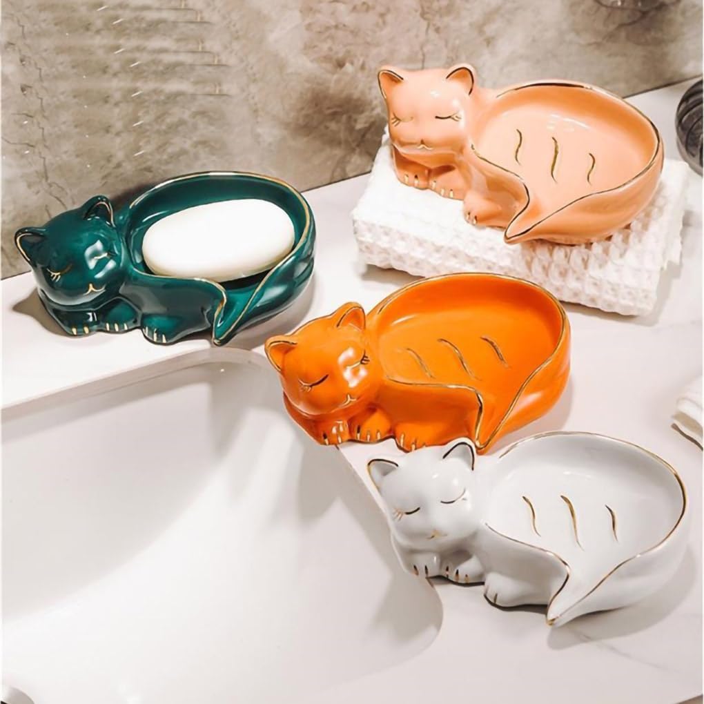 WAIT FLY Orange Ceramic Soap Holder 1 PCS