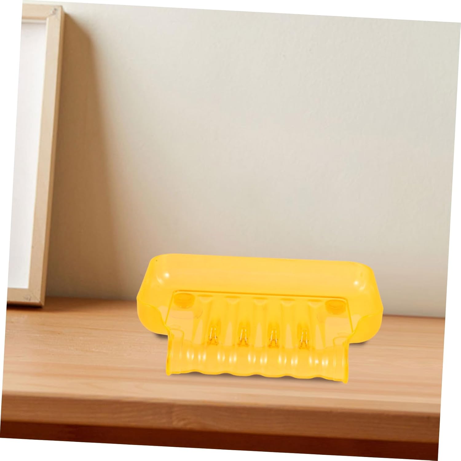 WOONEKY Bathroom Waterfall Soap Dish with Suction Cups