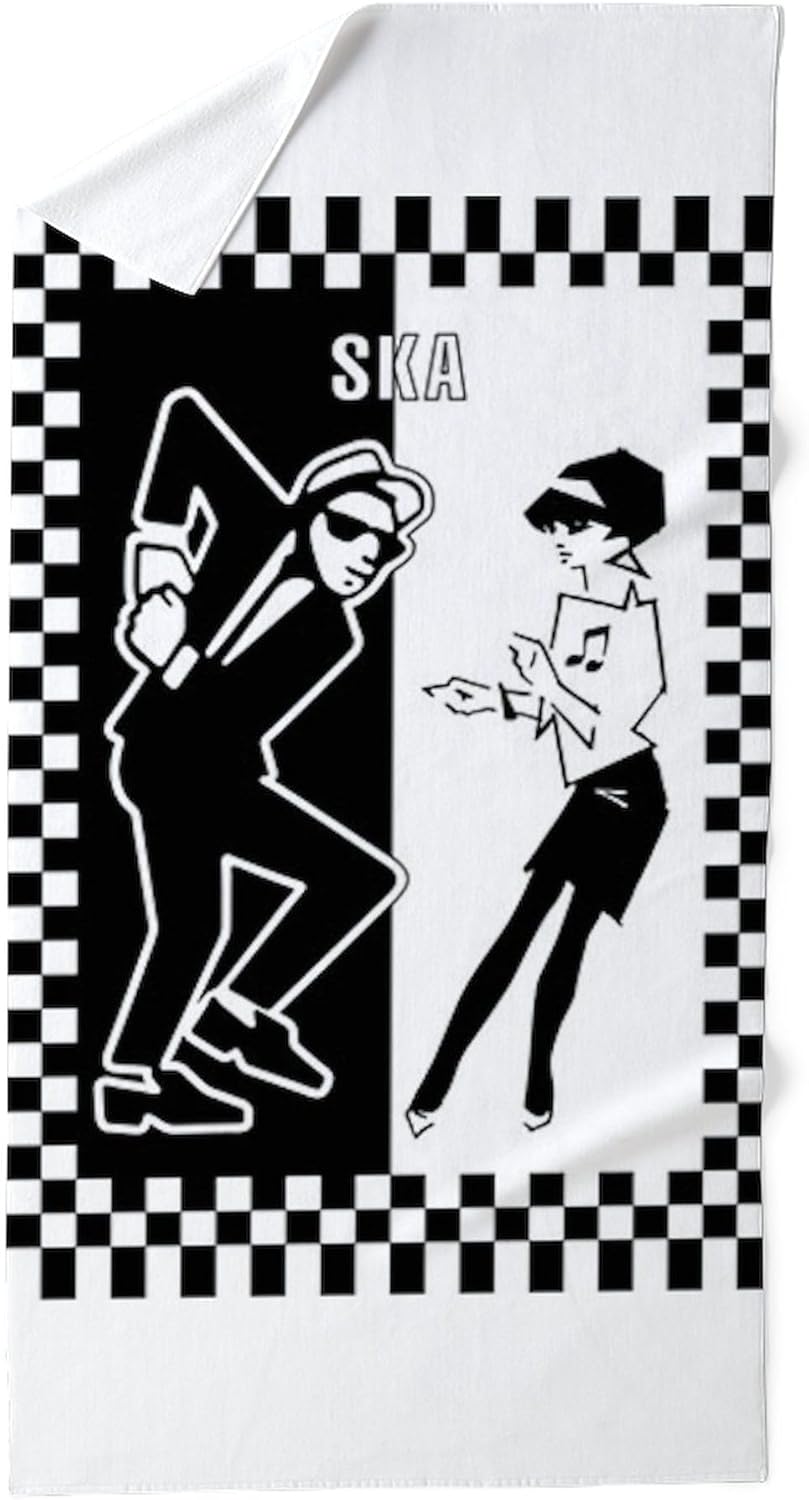CafePress Ska Rude Boy and Rude Girl 30x60 Beach Towel 1