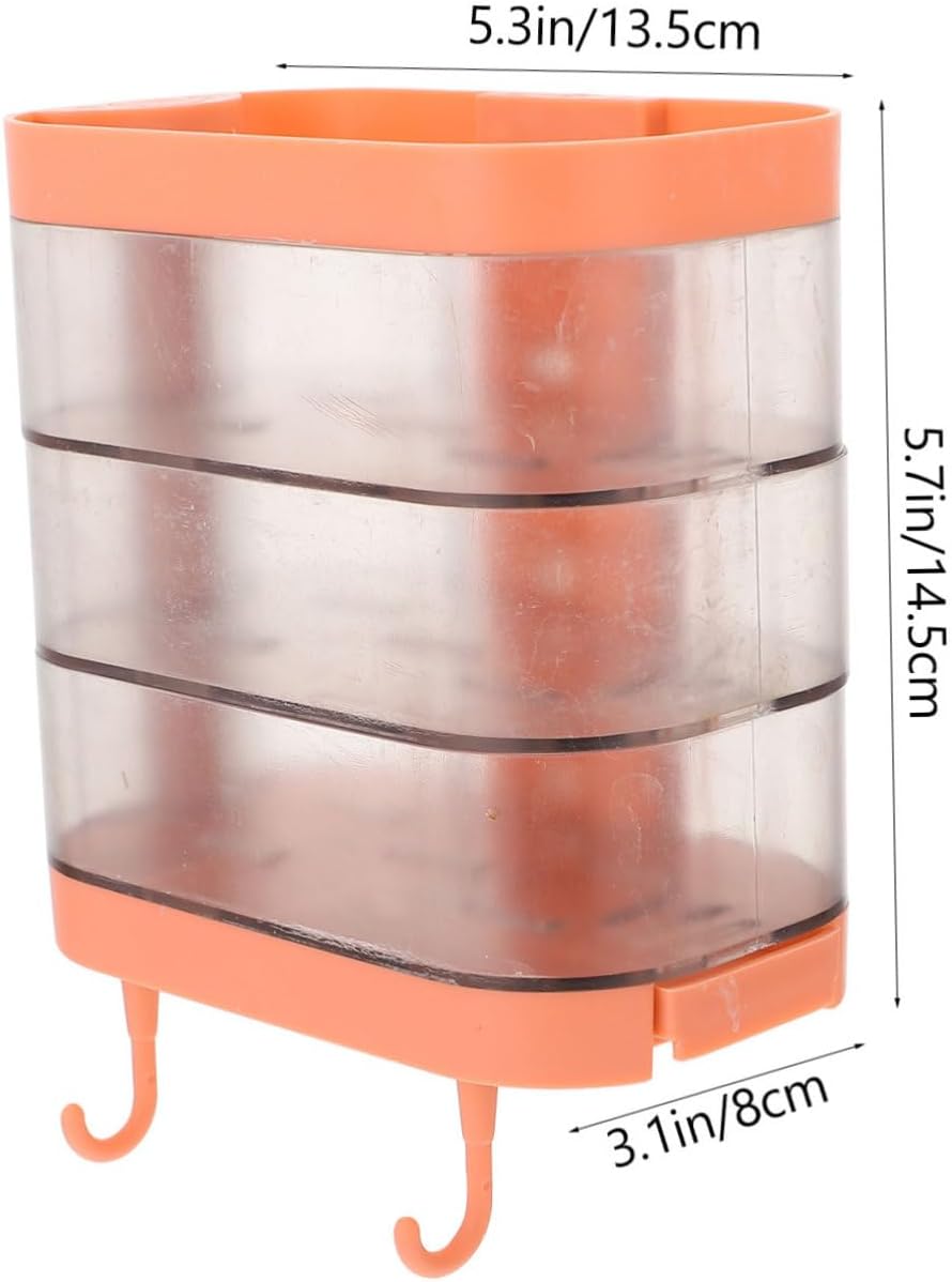SOLUSTRE Rotating Plastic Soap Dish Wall Mount