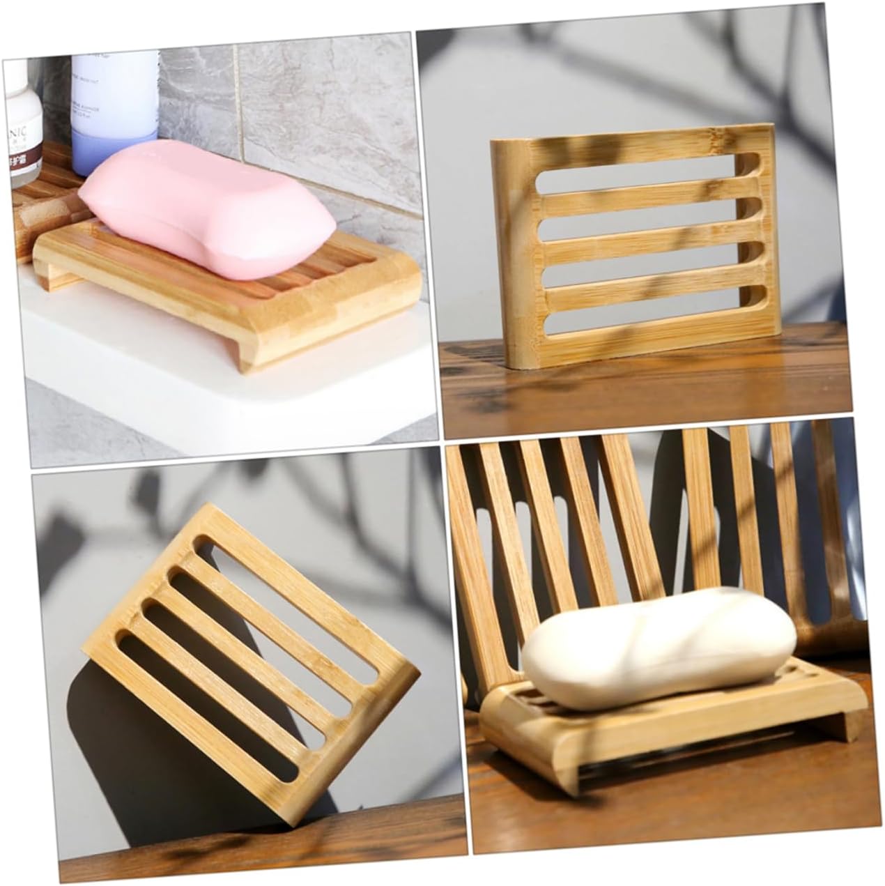 2-Pack Self-Draining Soap Dishes for Bar Soap
