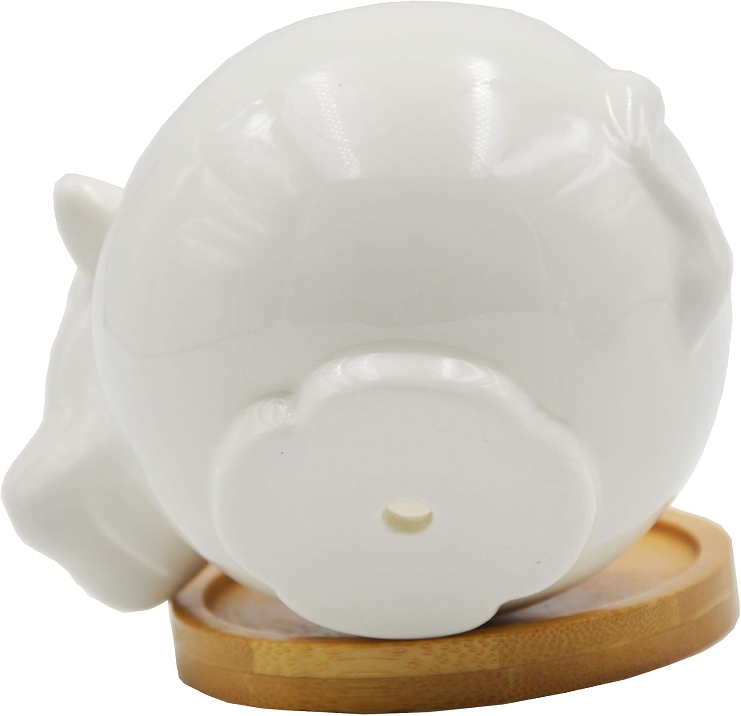 Cute Cartoon Ceramic Succulent Cactus Plant Pot with Drainage Hole - White Cow Design