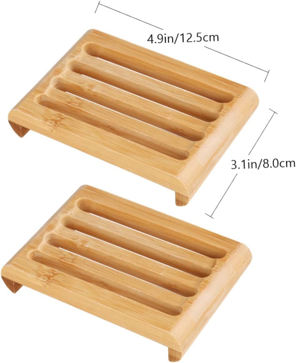 Yardenfun 2Pcs Self Draining Soap Holder for Bathroom and Kitchen
