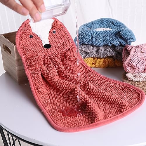 BATTILO HOME 6 Pack Cute Animal Hand Towels for Kids 1