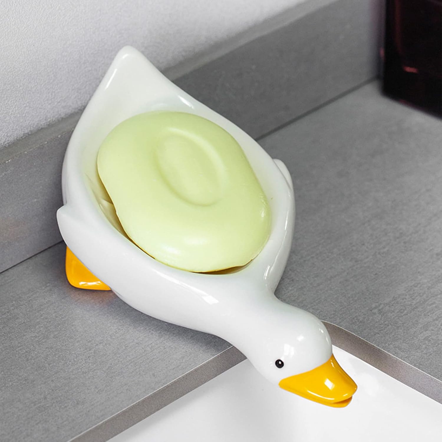Cute Duck Ceramic Bar Soap Holder for Shower and Kitchen 1