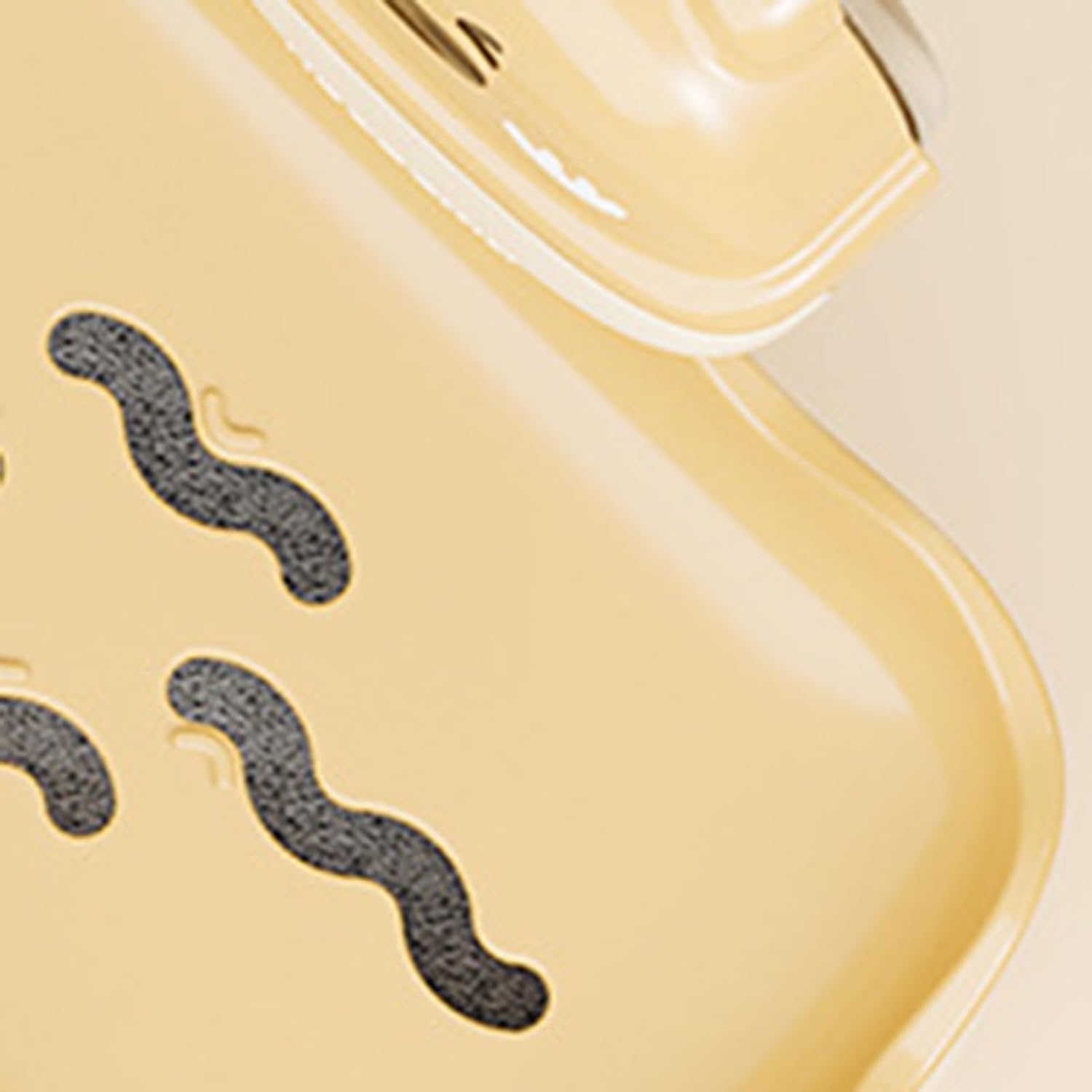 Yellow Cartoon Soap Dish with Suction Cup and Double Layers