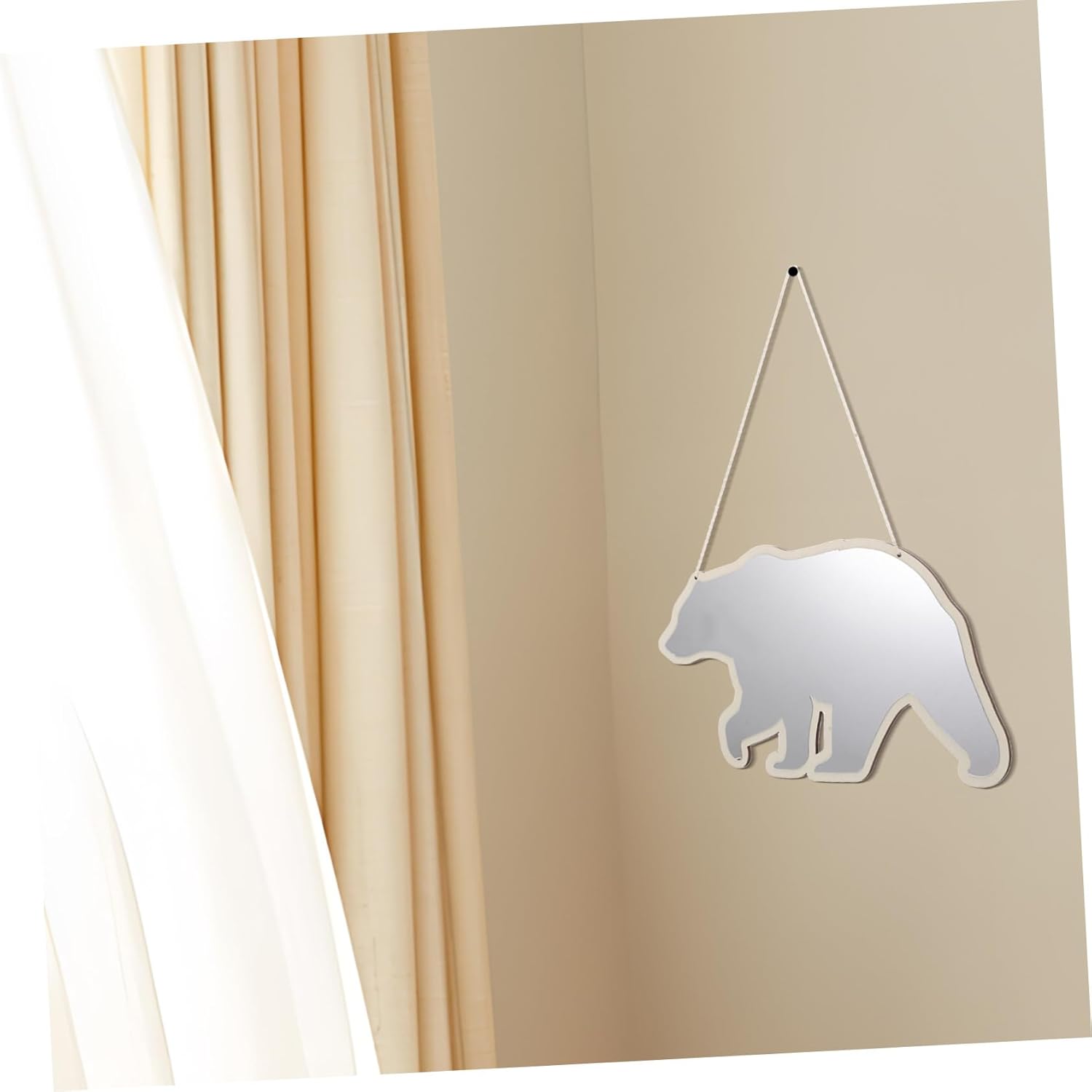 Cute Bear Shape Kids Mirror for Bedroom and Playroom