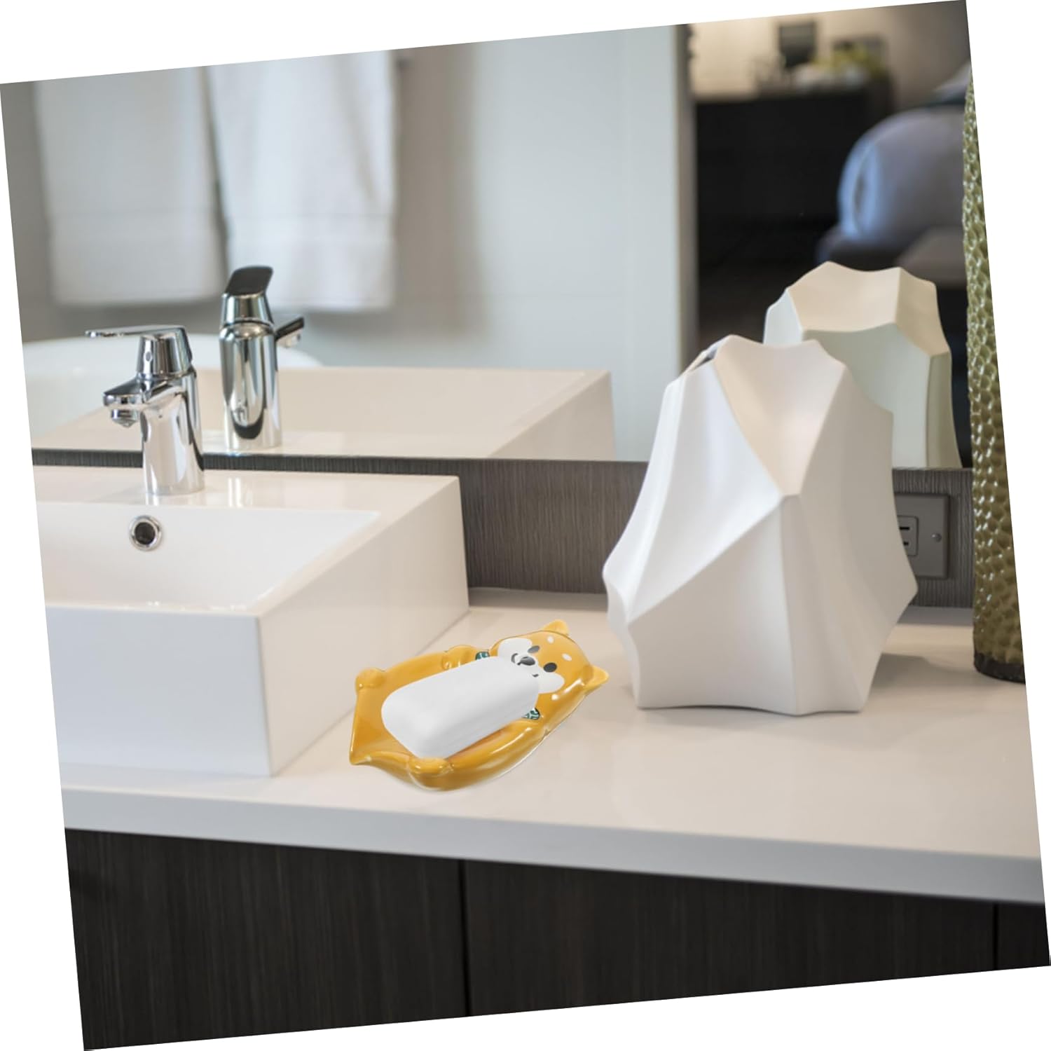 Holibanna Ceramic Soap Holder with Drainage