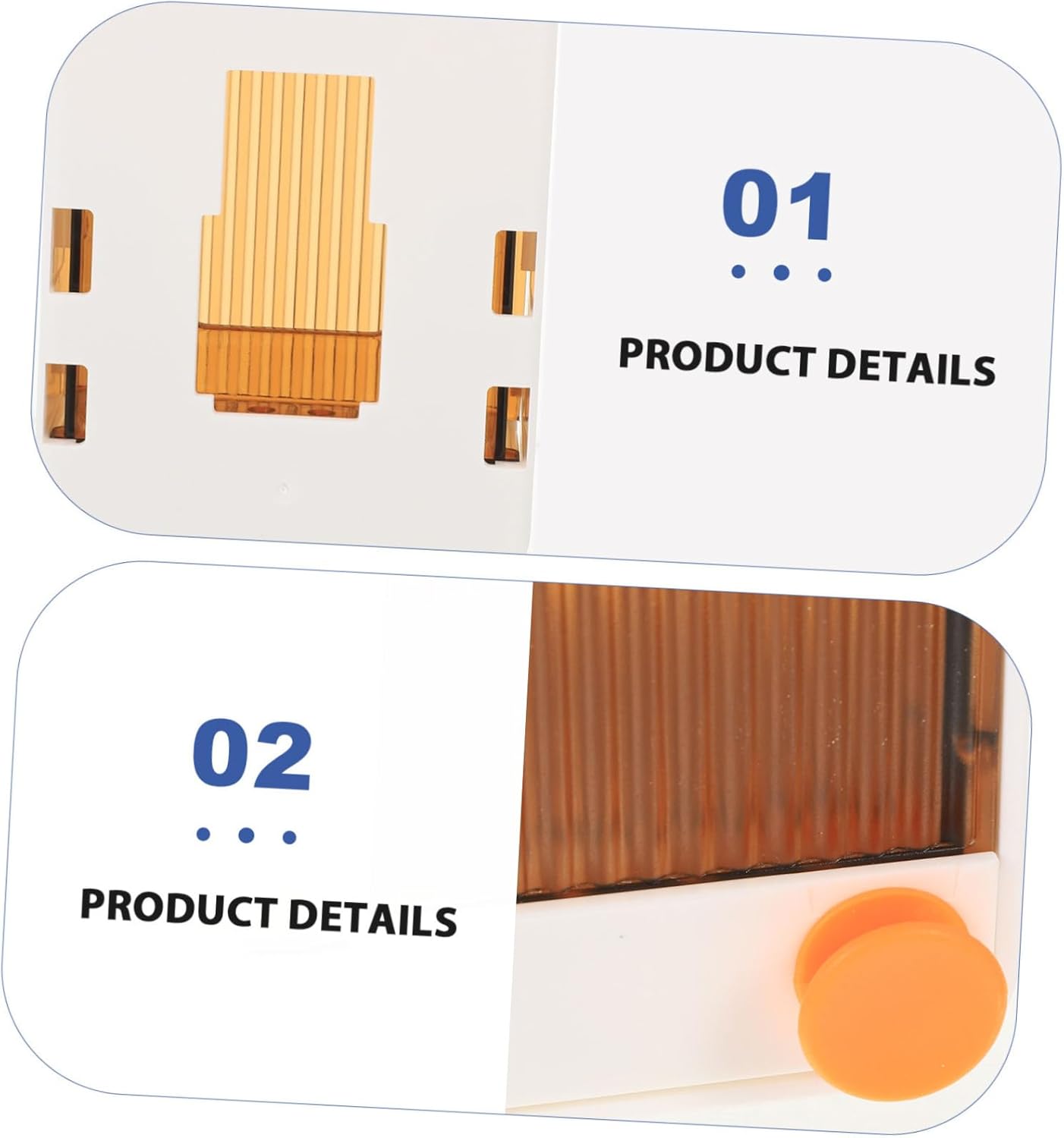 ABOOFAN Wall Mount Soap Holder 2pcs White Orange
