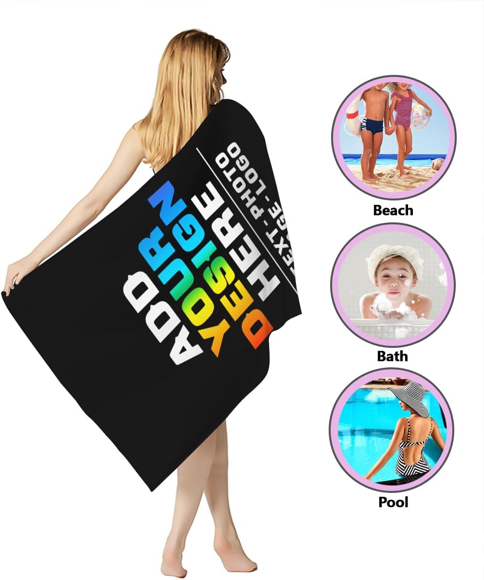 Personalized Beach Towel with Photo Design for All Ages