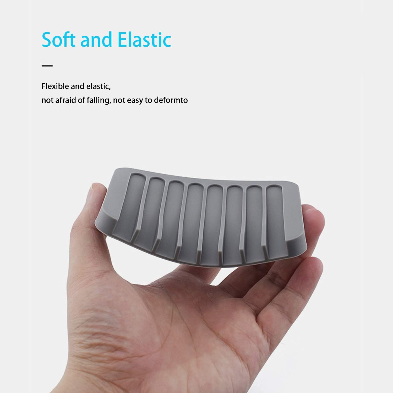 2 Pieces Automatic Drain Soap Dish Waterproof and Drop-Proof