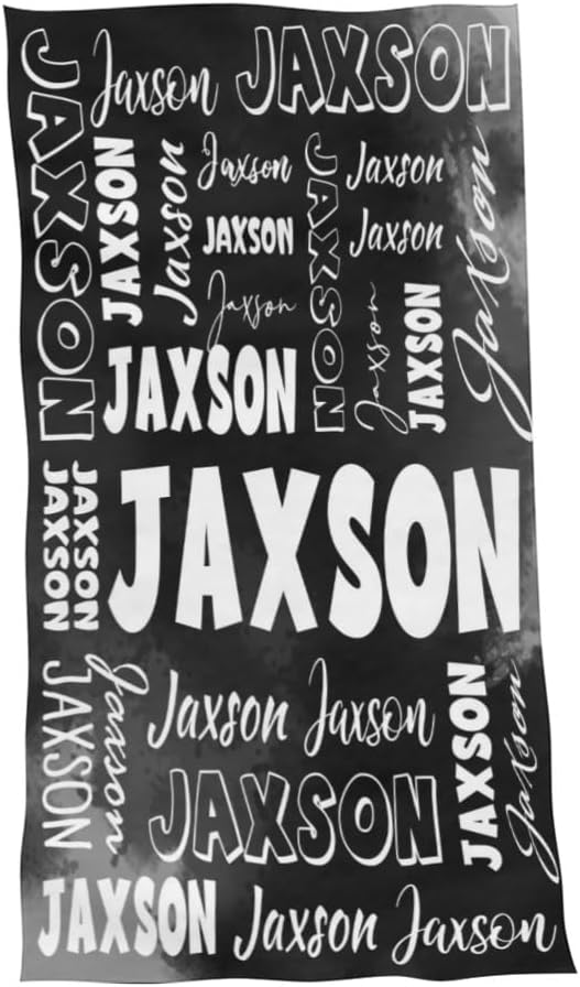 Dr TOUGH Custom Beach Towels with Names for Adults Kids