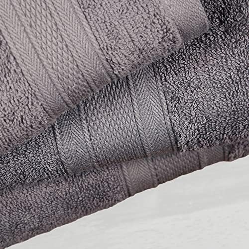 TRIDENT Luxury 3 Piece Towel Set Charcoal Grey