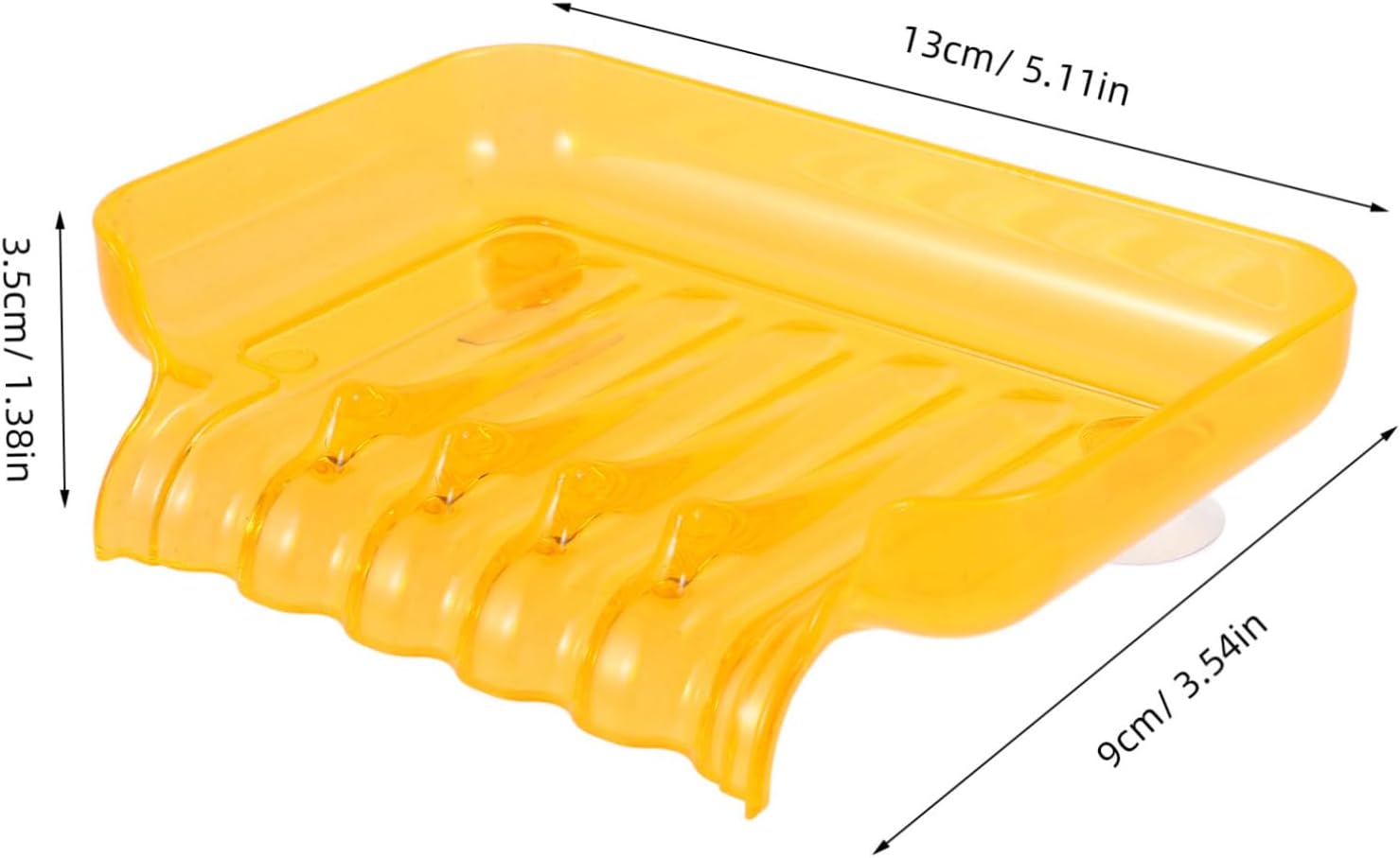 COSMEVIVI Bathroom Soap Dish with 2 Suction Cups Clear Storage Tray
