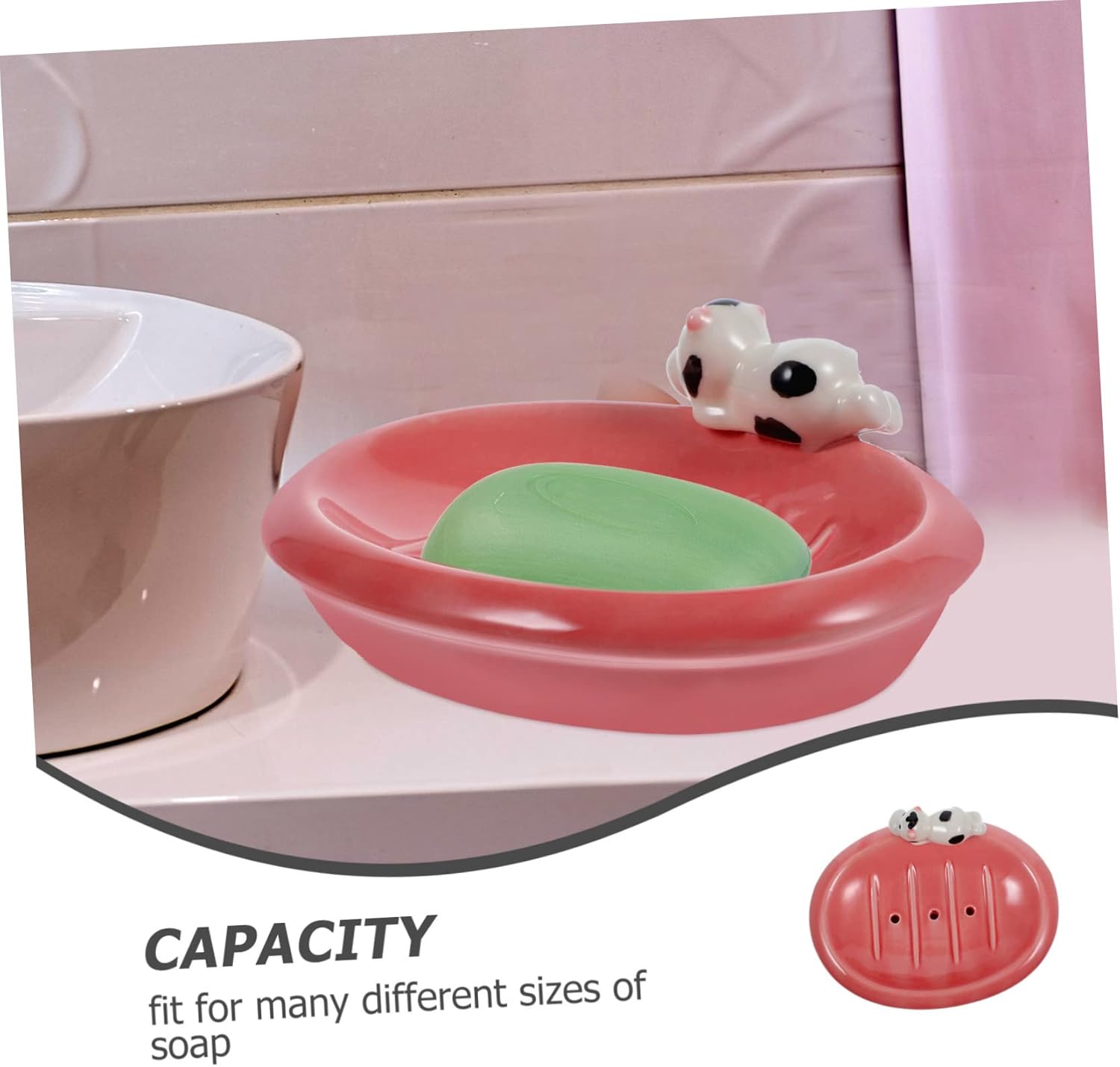 Cute Cartoon Soap Dish Holder for Bathroom Kitchen
