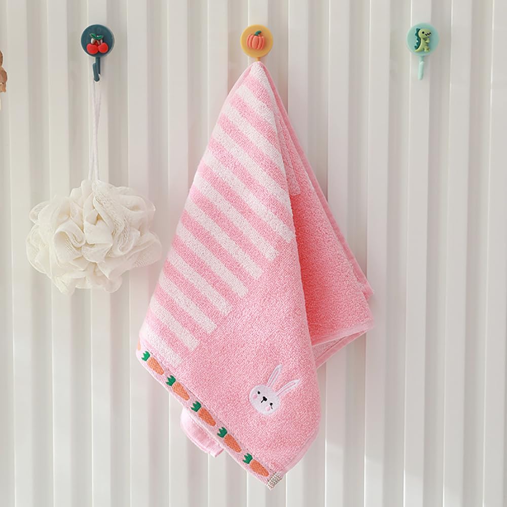 Kissvian 3 Pack Cartoon Animal Hand Towels Pure Cotton Kids Washcloths