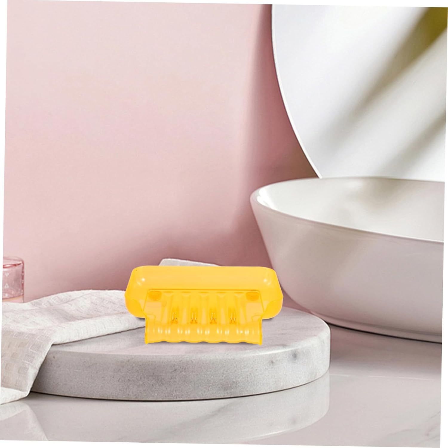WESIEVYA Bathroom Waterfall Soap Dish with Suction Cups
