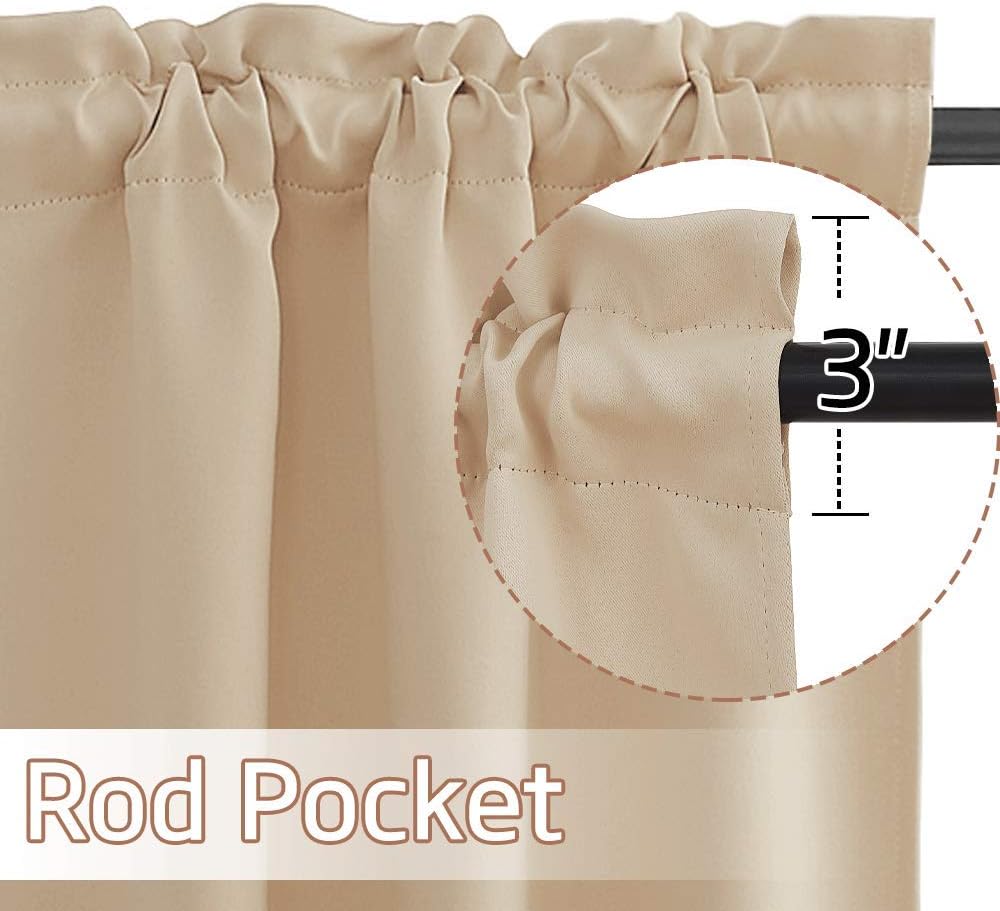NICETOWN Small Curtains - Blackout Privacy for Kids RV Camper Windows